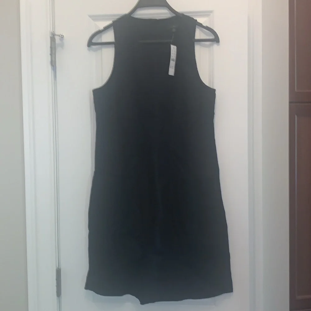 J. Crew Black Sleeveless Shift Dress
